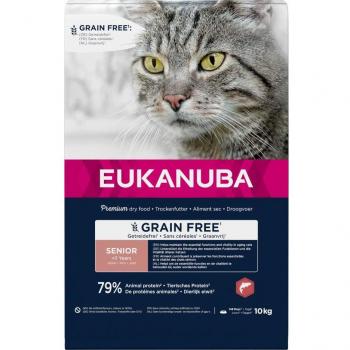 Eukanuba Senior Grain Free Salmon Dry Cat Food - Economy Pack: 2 x 10 kg