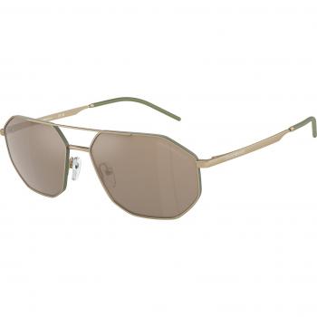 Emporio Armani EA2147 Col. 30025A Men's Sunglasses Geometric Gold Size 58