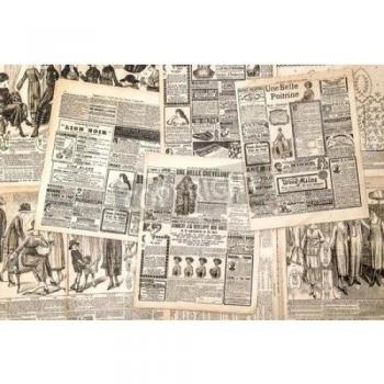 Las páginas del periódico con la publicidad antigua - 60x40 cm - Impresiones sobre lienzo - Muro de arte
