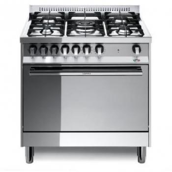Cocina Lofra Maxima 80 cm, Gas con 5 Fuegos y Horno Eléctrico Multifuncional en Acero Inoxidable