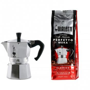 Cafetera Italiana Bialetti Moka Express 3 Tazas + Café Perfetto Moka Classico 250 g