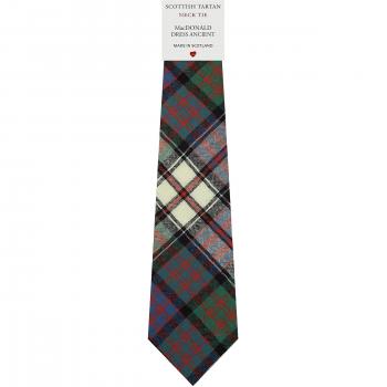 Mens All Wool Tie Woven Scotland - MacDonald Dress Ancient Tartan