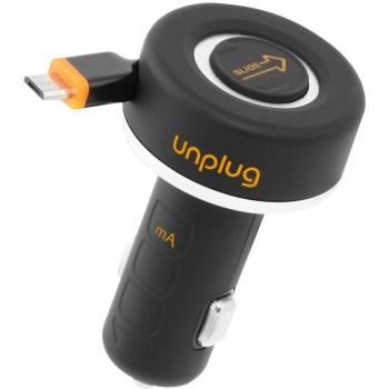 Unplug CCU2000MIC - Cargador de móvil USB para el coche, negro