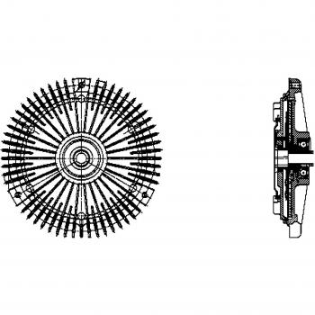 Hella 8MV 376 732-301 ventilador de embrague
