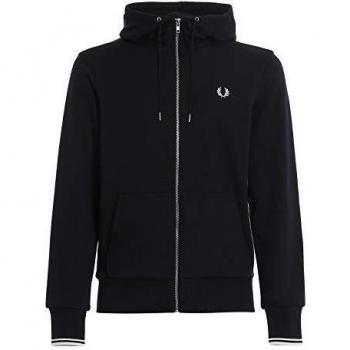 Fred Perry Men's Zip Hoodie - Navy, Size Large