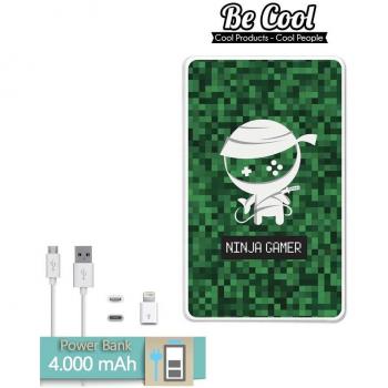 Becool® - Batería Externa Power Bank 4000 mah + Gratis 1 cable USB-MicroUsb