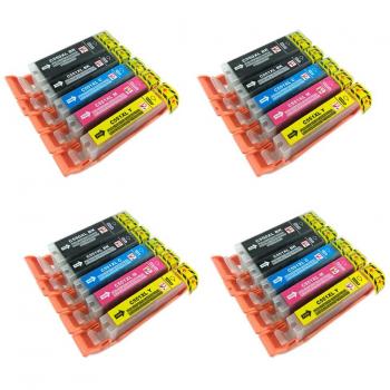 Perfect Print PGI550/CLI551 - Cartucho de tinta compatible con Canon PGI-550 / CLI-551, colores surtidos - paquete de 20 unidades