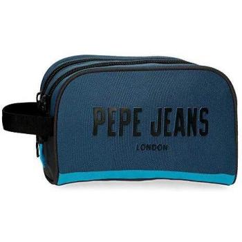 Pepe Jeans Skyler Neceser Doble Compartimento Adaptable Azul 26x16x12 cms Poliéster