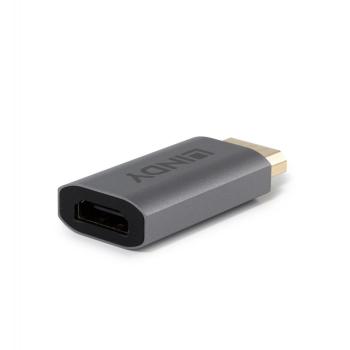 Adaptador Activo DisplayPort a HDMI 4K 120Hz, Tipo A, Gris