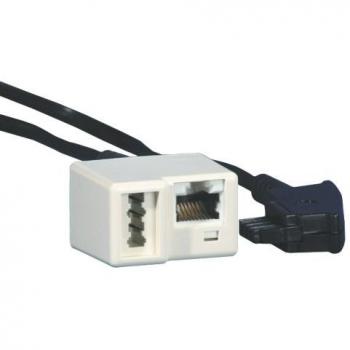 Adaptador BTR TAE F-N/TAE + RJ45, 6m, Negro Perlado