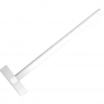 Regla T Fija de Acrílico 80 cm con Bisel Graduado y Borde Antimanchas - Herramienta Geométrica para Dibujo Técnico y Arquitectura