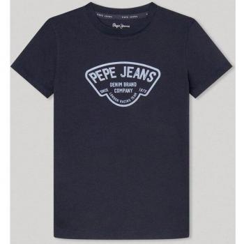Camiseta Regen Blue Pepe Jeans para niños con logo estampado