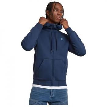 G-STAR RAW Premium Core Men's Zip-Up Hoodie - Loungewear, Long Sleeve, Solid Color