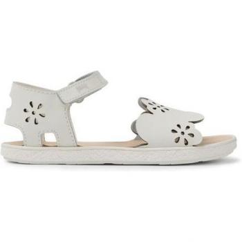 CAMPER Miko Sandals for Girls - White, Size 34, Smooth Leather