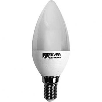 Silver Electronics LED Vela Regulable E14, 5 W, Blanco