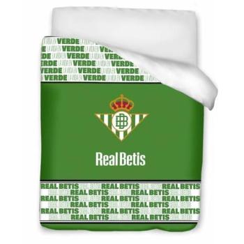 Funda de Cama Real Betis Escudo 105 cm - Colcha Digital Verano 200x260 cm