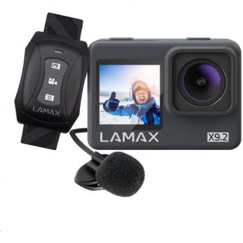 Cámara Deportiva Lamax X9.2 - 4K Ultra HD, Estabilización de Imagen, Pantalla Táctil Doble, Resistente al Agua, Wi-Fi