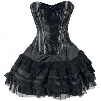 Burleska Vestido Lolita Mini Corset Vestido Negro