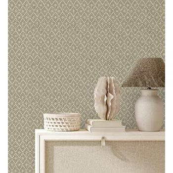 Papel Pintado Vinílico Ecológico de Rombos en Relieve - Kaylan 681467 de GAULAN - Rollo 10 m x 0,53 m