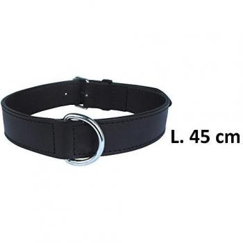 Collar para perros de cuero genuino 45cm negro Zolux