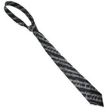 Ortola DL-8426-Corbata Notas Musicales, Color Negro, 19x12x15 cm