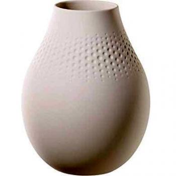 Villeroy & Boch Collier Blanc Vase Perle No. 2, 16x16x20 cm, Premium Porcelain, White