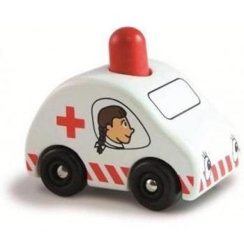 Mi primer coche de madera con sonajero