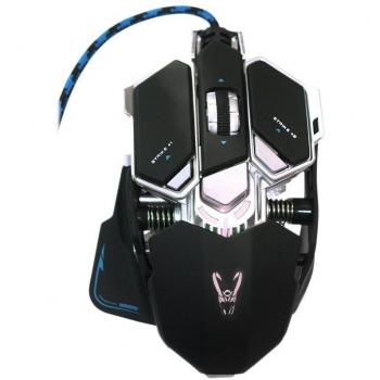 Woxter Stinger GX 250 M Black - Ratón Gaming Profesional con Estructura Metálica, AVAGO 5050, Diseño Transformer, Macros, Rueda 3D y Resolución hasta 2000 dpi