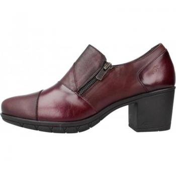 Zapatos de tacón Fluchos para mujer en color rojo burdeos F1802