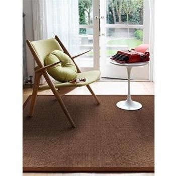 benuta Alfombra moderna Sisal Marrón 200x300 cm - libre de contaminación - 100% Sisal - Monocolor - Tejido plano - Cocina