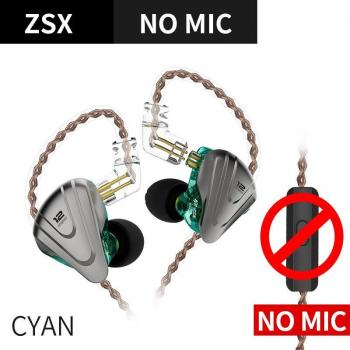 Auriculares Intrauditivos KZ ZSX con Cable de Metal, Tecnología Híbrida 5BA + 1DD, Cancelación de Ruido, HiFi para Juegos y Música