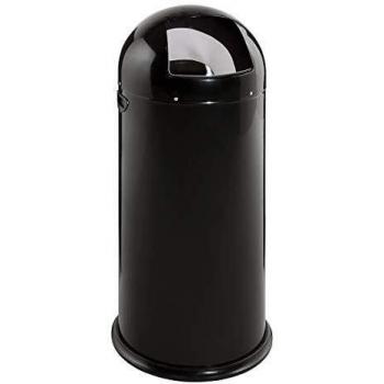 Cubo de Basura Push 52 L sin Pedal Negro