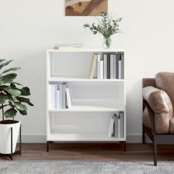 Estantería blanca pulida de madera multicapa 69,5x32,5x90 cm