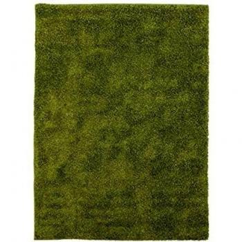 Tapis moderno sintético de poils largos verde 133x180 cm - Robin - The Deco Factory