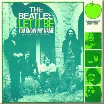 Imán de nevera The Beatles Déjalo ser/Sabes mi nombre One Size blanco/verde