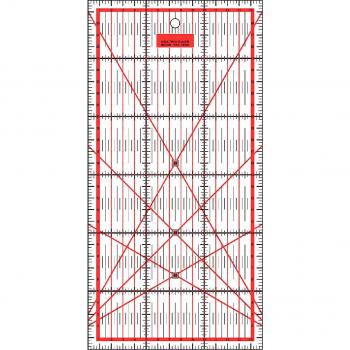 Regla centímetros cuadrícula color rojo Patchwork de (30x15 cm)