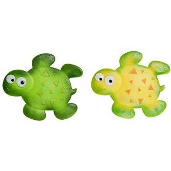 Alfombra de baño DKD Home Decor 11,5 x 1 x 10 cm Verde Amarillo Infantil Tortuga PVC 10 cm (2 Unidades)