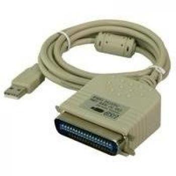 Cable USB-A a USB 2.0 de 1.5m Negro y Adaptador USB a Paralelo de 1.8m