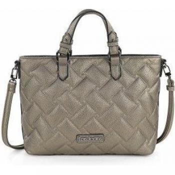 Lois Bolso Shopper para Mujer Plateado de Polipiel, Mediano 31x23x11cm Modelo 316881