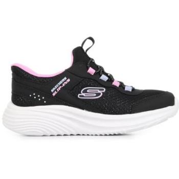 Zapatillas Skechers Slip-ins Bounder Pro para niña, color negro, talla 31, lavables en máquina, con suela Air Cooled y Memory Foam