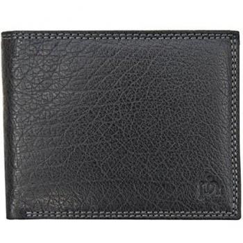 RFID seguro para hombre funda de piel Monedero by Prime Hide de la serie Prato, negro