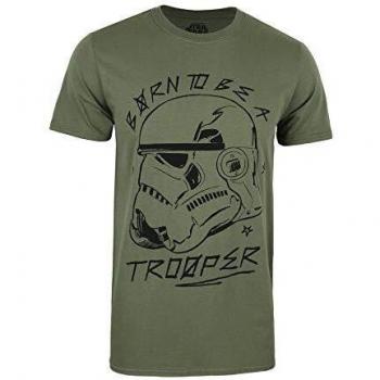 Star Wars Born To Be Camiseta, Caqui, Pequeña para Hombre