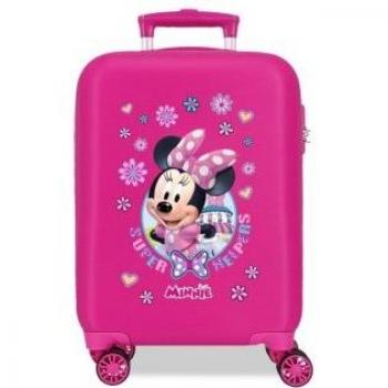 Maleta de cabina Minnie Helpers rígida 50 cm fucsia