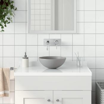 Lavabo de baño redondo cerámica gris claro