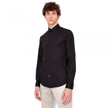 Camisa Sport Casual de Algodón Negra para Hombre Armani Exchange Talla M
