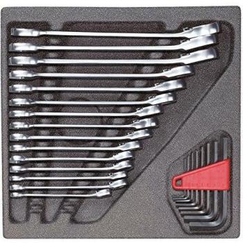Juego de llaves poligonales y boca de trinquete Gedore R22250001 - 24 piezas, 4/6 módulo