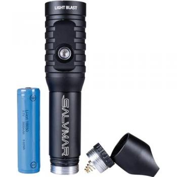 Salvimar Linterna Light Blast, linterna de buceo unisex, adulto, color plateado y negro, con luz cálida