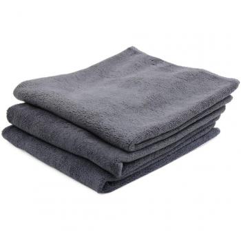 Sourcingmap 40cmx 40cm 400Gsm Toalla de Limpieza Lavado de Coche Microfibra Gris