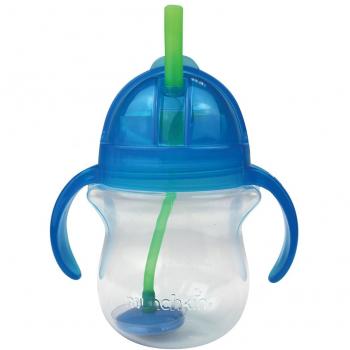 Munchkin Click Lock™ Tip & Sip Cup with Straw, Blue, 6 months+, 207 ml