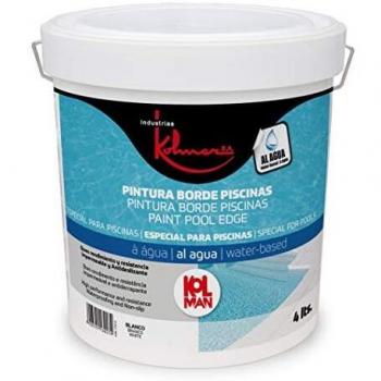 Pintura Kolman Antideslizante para Borde de Piscina 4L Blanco Mate